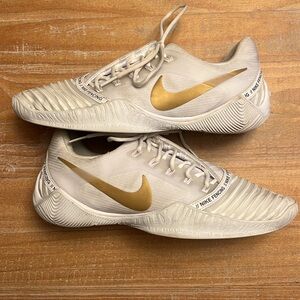 Nike Ballestra 2 Fencing Shoes - White/Gold - Men’s 9